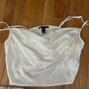 White, crowl neck tank top